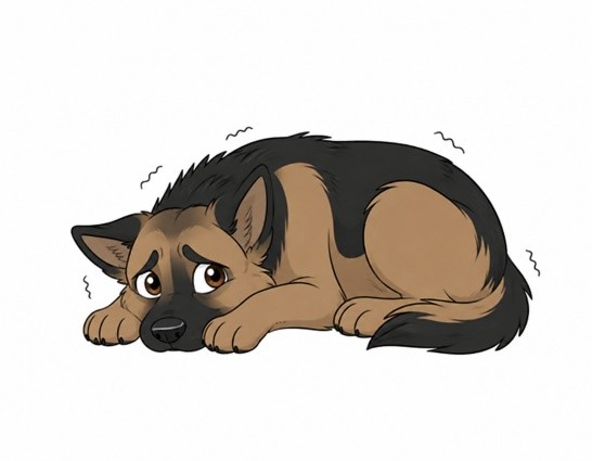 Ängstlicher Hund beim Training